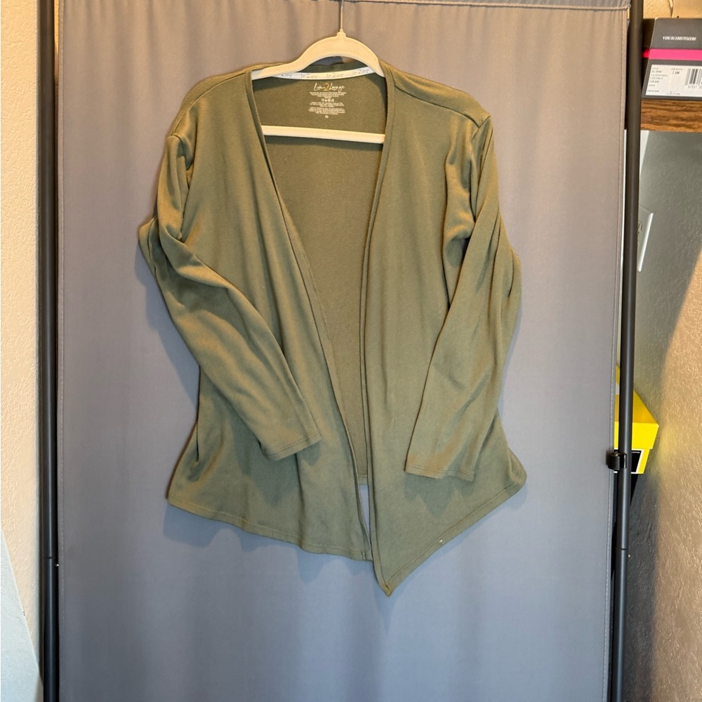 Lands' End Women's Olive Cardigan